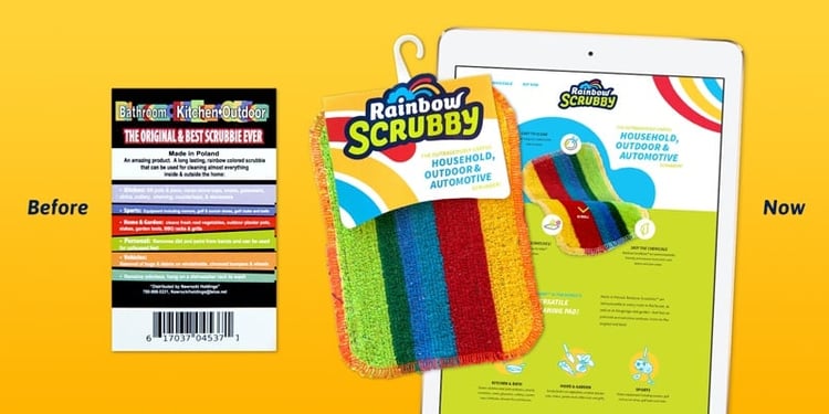 Rainbow Scrubby Package and website design