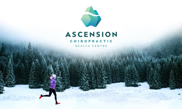 Ascension Chiropractic Logo and runner in woods image