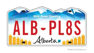 Graphos Alberta License plate design